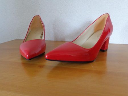 TOP Pumps Grösse 47 Blockabsatz ca. 7.5 cm shiny / glänzend