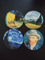 Lot de 4 dessous de verre en bois motifs Van Gogh 