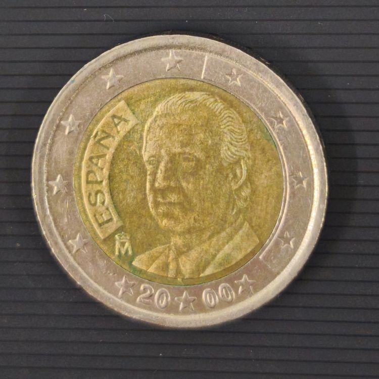 2 Euro Munze Spanien Fehlpragung