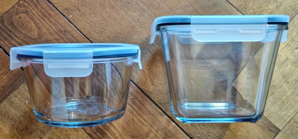 2 IKEA Tupperware, Glasbehälter mit Deckel, Lunchbox (Neu (gemäss ...