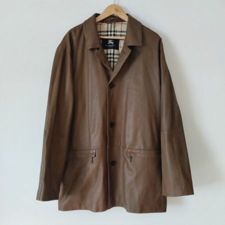 BURBERRY Lamm Leder Jacke Parka Lederjacke Novacheck Gr.52