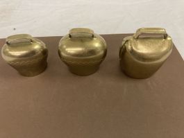 Glocke Glocken 3 stk. Gold gefärbt Neu diverse Töne Lot