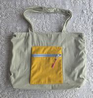 Cord Shopper Bag mit gelber Tasche