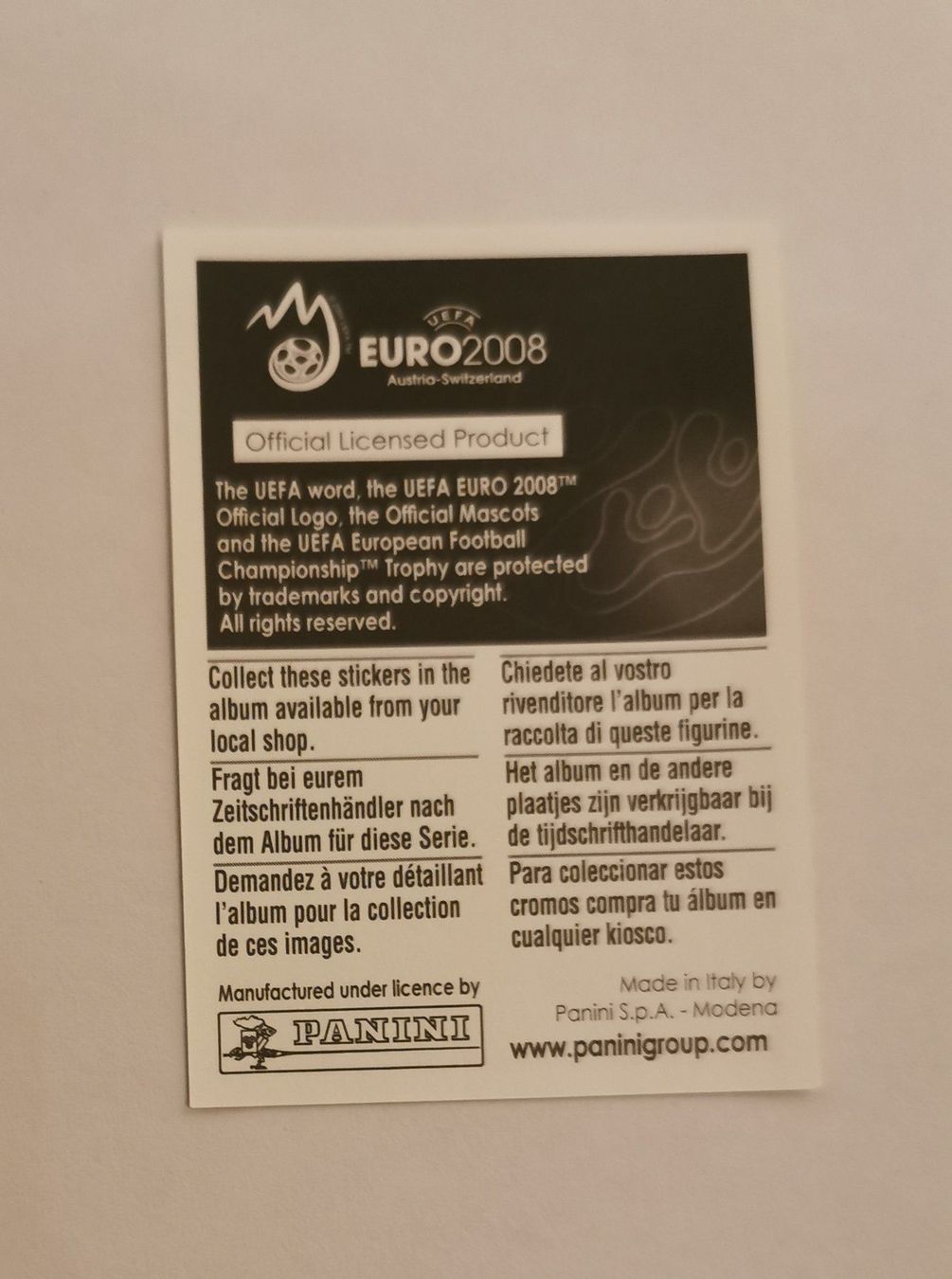 Panini Carte collezionabili: Panini Euro EM 2008 / Casillas / 416 – Nuovo (secondo la descrizione) da Ottikon b.Kemptth. venduto da Schwammi007 1