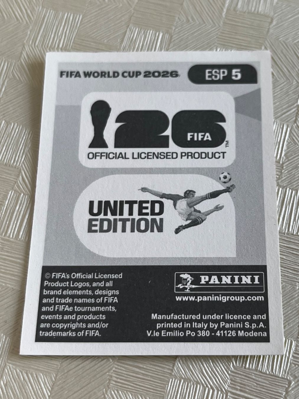 Panini Carte collezionabili: Panini Fifa World Cup 2026 ESP 5 – Usato da Winterthur venduto da Numero1 1
