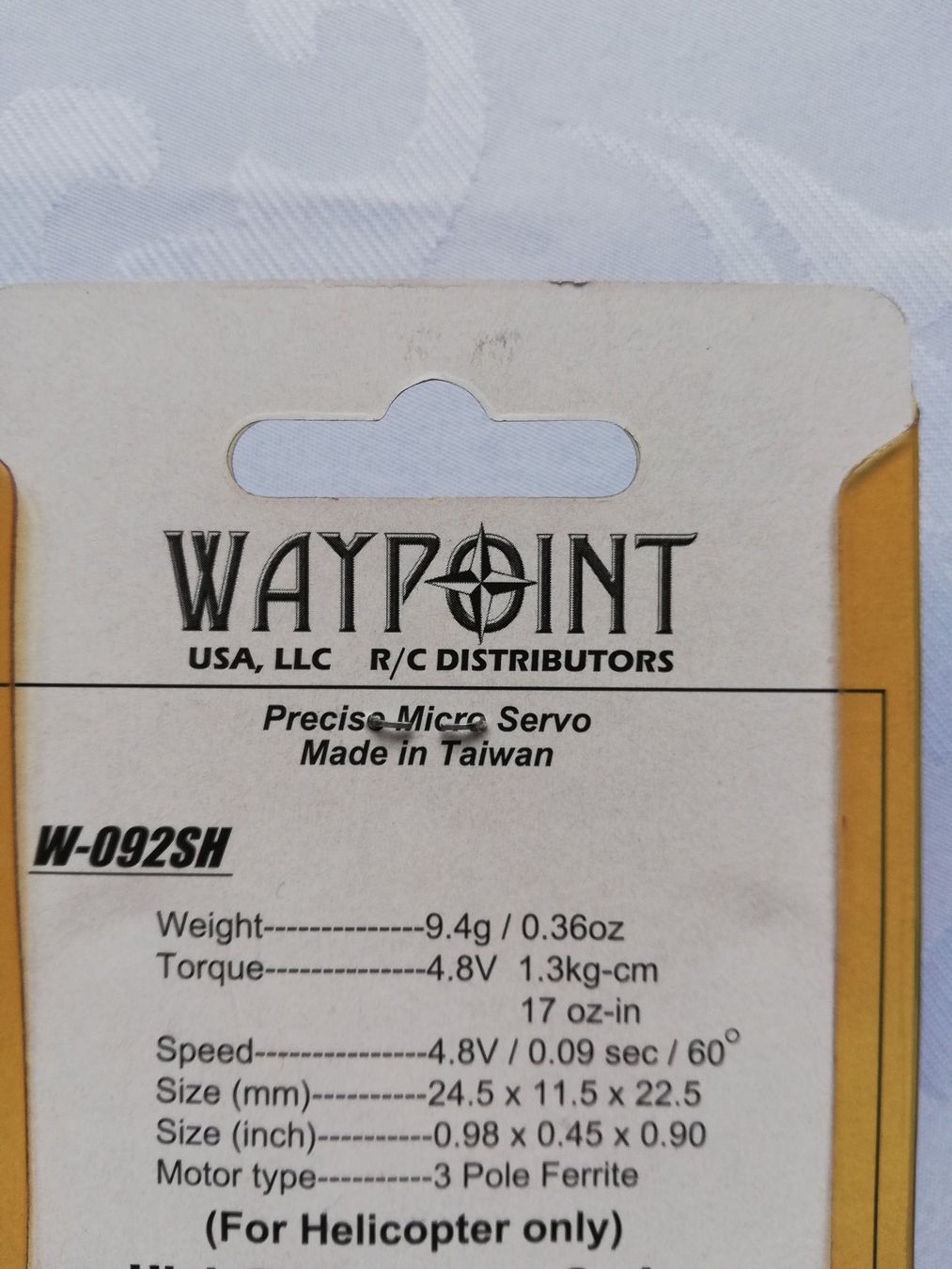 Modellismo RC: WAYPOINT Micro Servo für Helikopter – Nuovo e nell'imballaggio originale da Flüh venduto da AMS-Modellbau 1