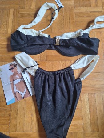 Hard Swimwear Bikini Schwarz/Weiss Gr.M  enspricht s-Neu mit