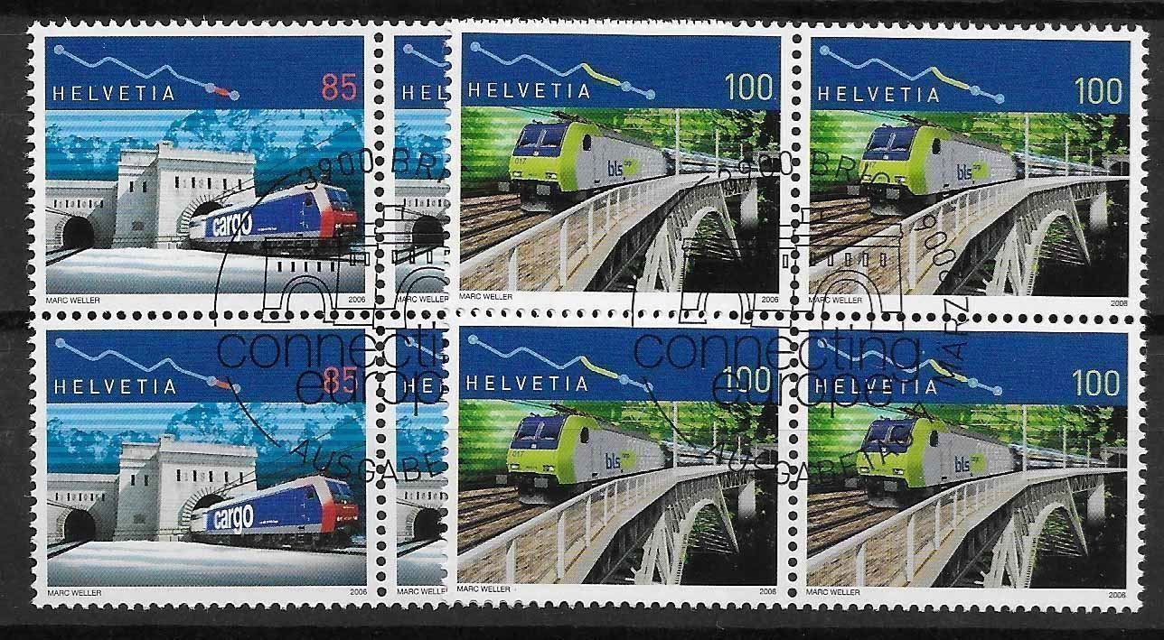 Tutti i francobolli: B1188 - Simplon,Loetschberg B4 1er jour – Usato da Trélex venduto da Phil_Albert