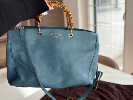Borsa Gucci in pelle blu