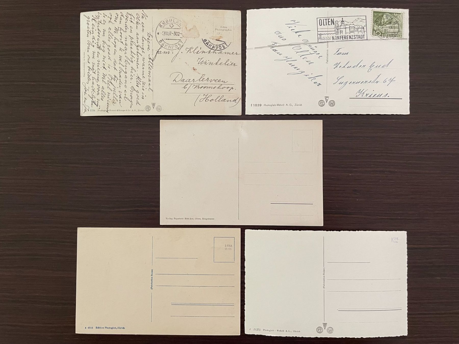 Cartoline postali: OLTEN Ortsansicht / Ortspartie, 18 Ansichtskarten – Usato da Wald ZH venduto da TLILEF 2