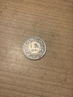1 Schweizer Franken Silber Münze Jahrgang 1921