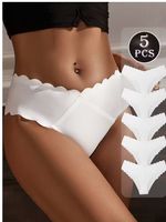 5 Stk. NEUE uni weisse Slips Gr. S - 226072