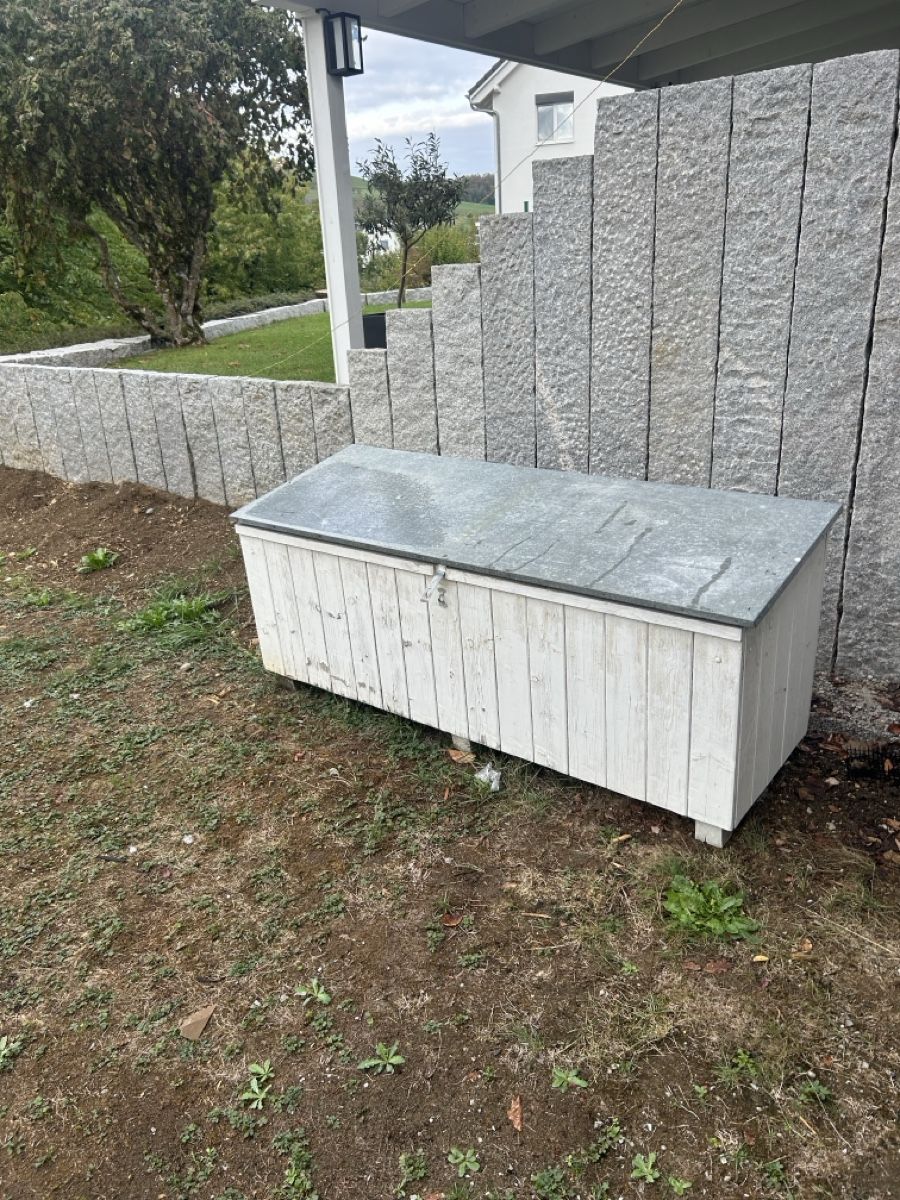 Box contenitori: Gartenbox aus Holz mit Metallabdeckung – Usato da Diepflingen venduto da FrankyLL