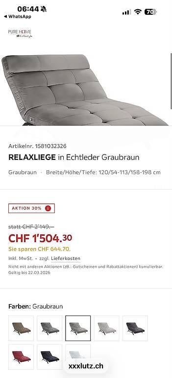 Poltrone: Relaxliege Beige – Usato da Rothrist venduto da Eneles 2