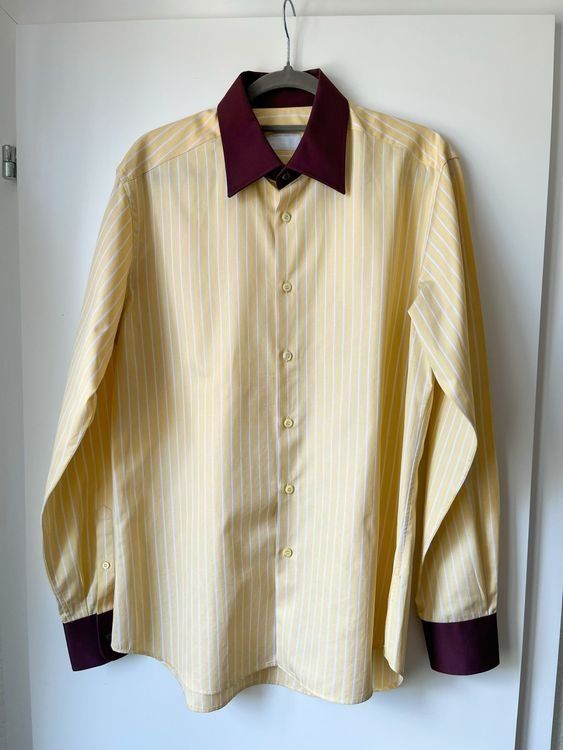 Prada Camicie: Prada Hemd Herren Gr. 39 / M – Made in Italy, Kontrastkragen – Usato da zürich venduto da Melchior7000 2