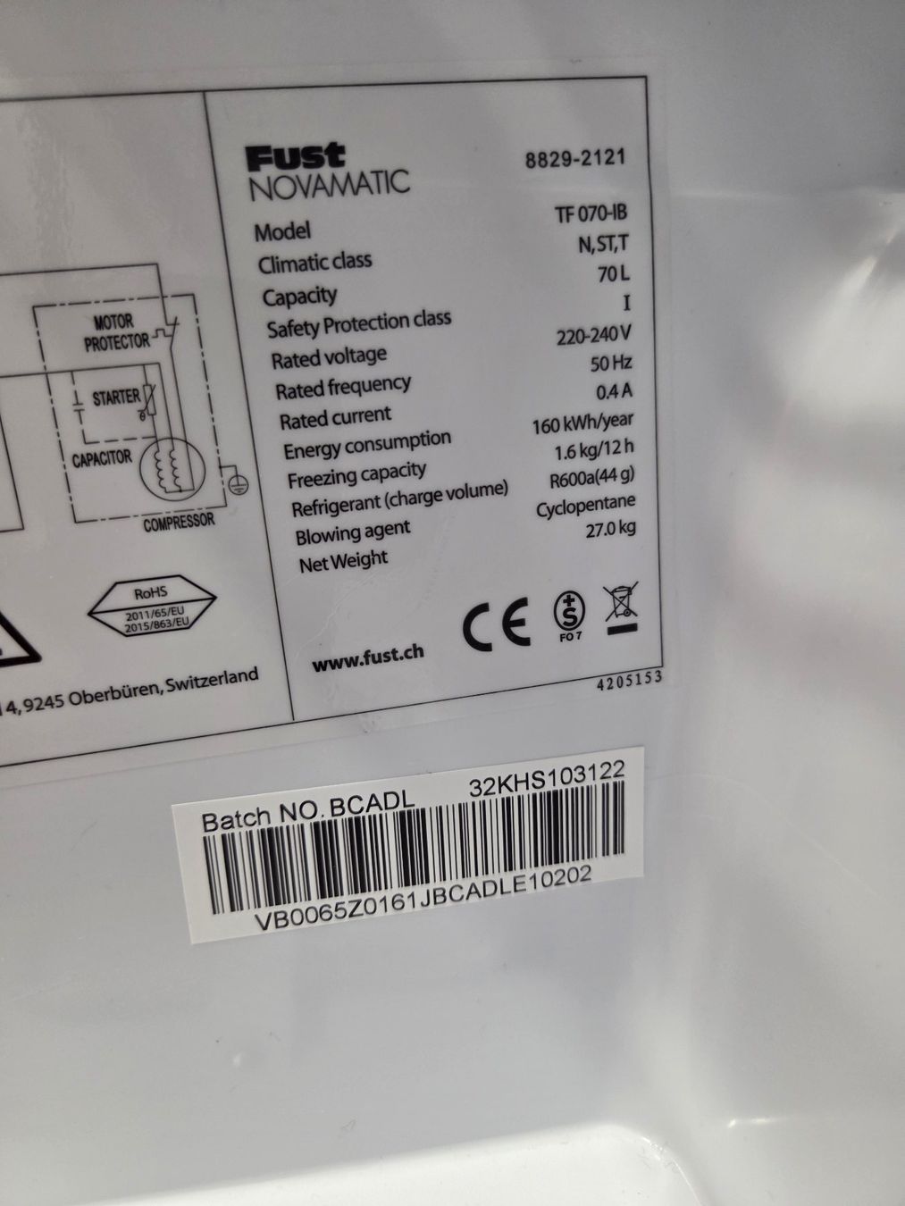 Novamatic Congelatori: Novamatic Tiefkühler – Usato da Weinfelden venduto da Shana89 2
