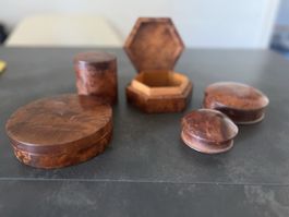 Set de boîtes en bois de thuya