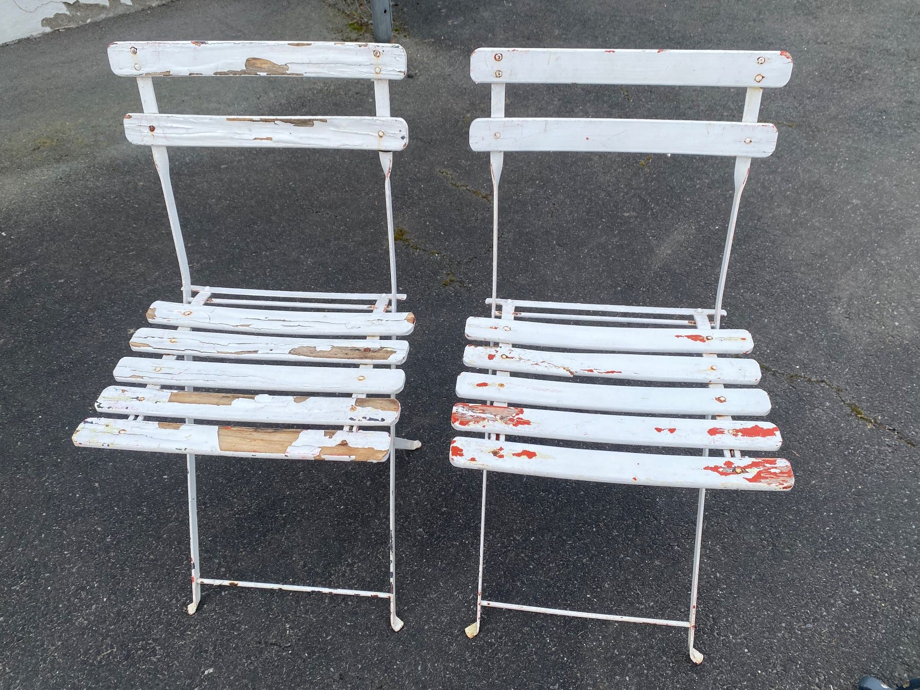 Tischset: Alter Bistrotisch mit 4 Stühlen, Balkon Set, Klappbar – Gebraucht aus Ballwil von ClassicGallery 4