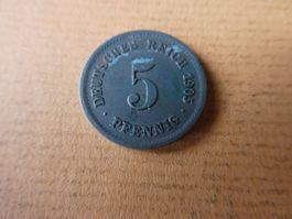 Dt. Reich 1905 G,  5 Pfennig