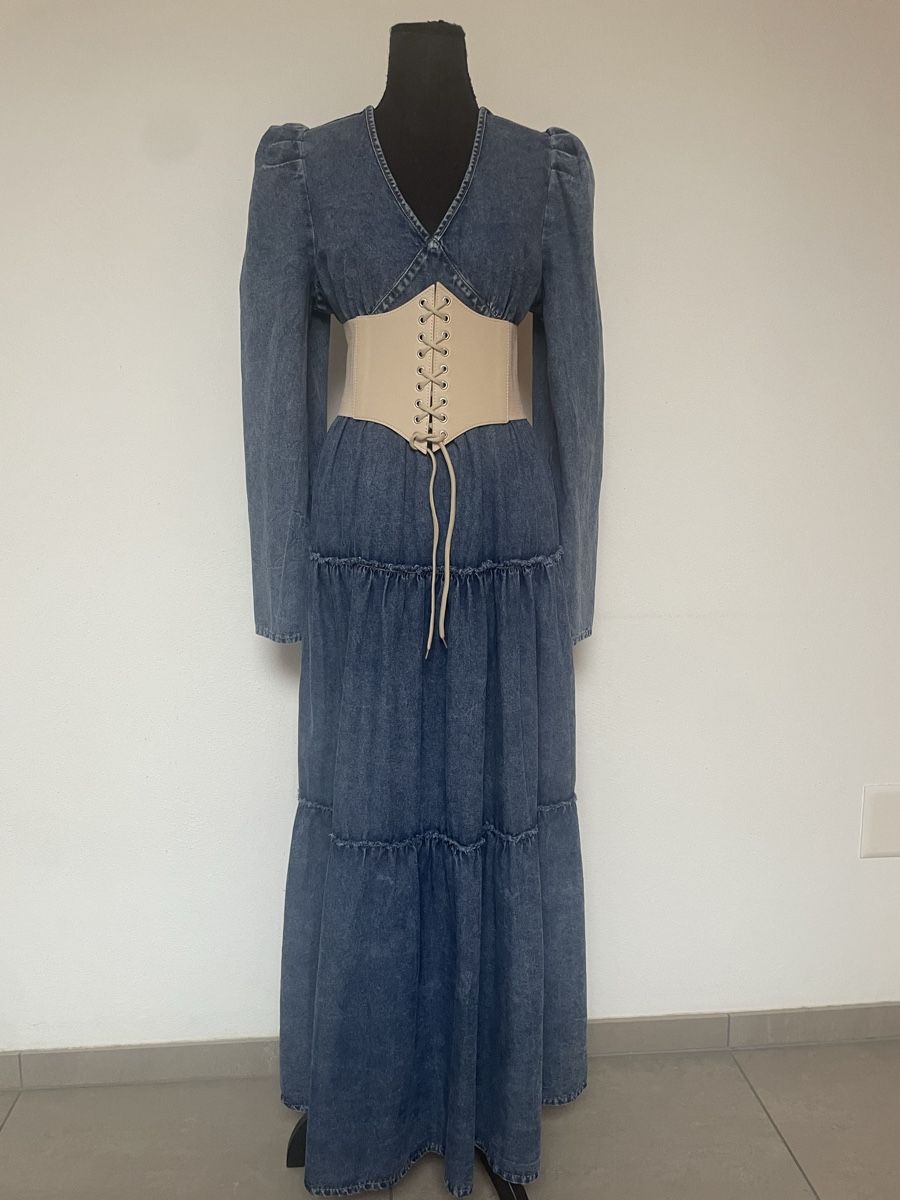 Vestiti: Boho Maxikleid aus Denim – Nuovo (secondo la descrizione) da Sigriswil venduto da ck56
