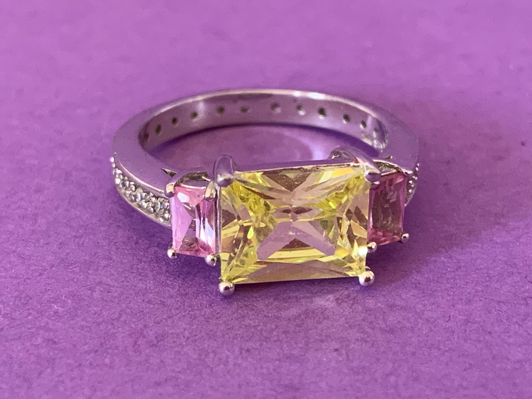 Anelli: Silberring Gelb-Rosa-Elegant (61) – Usato da Laufen venduto da belleskulptur
