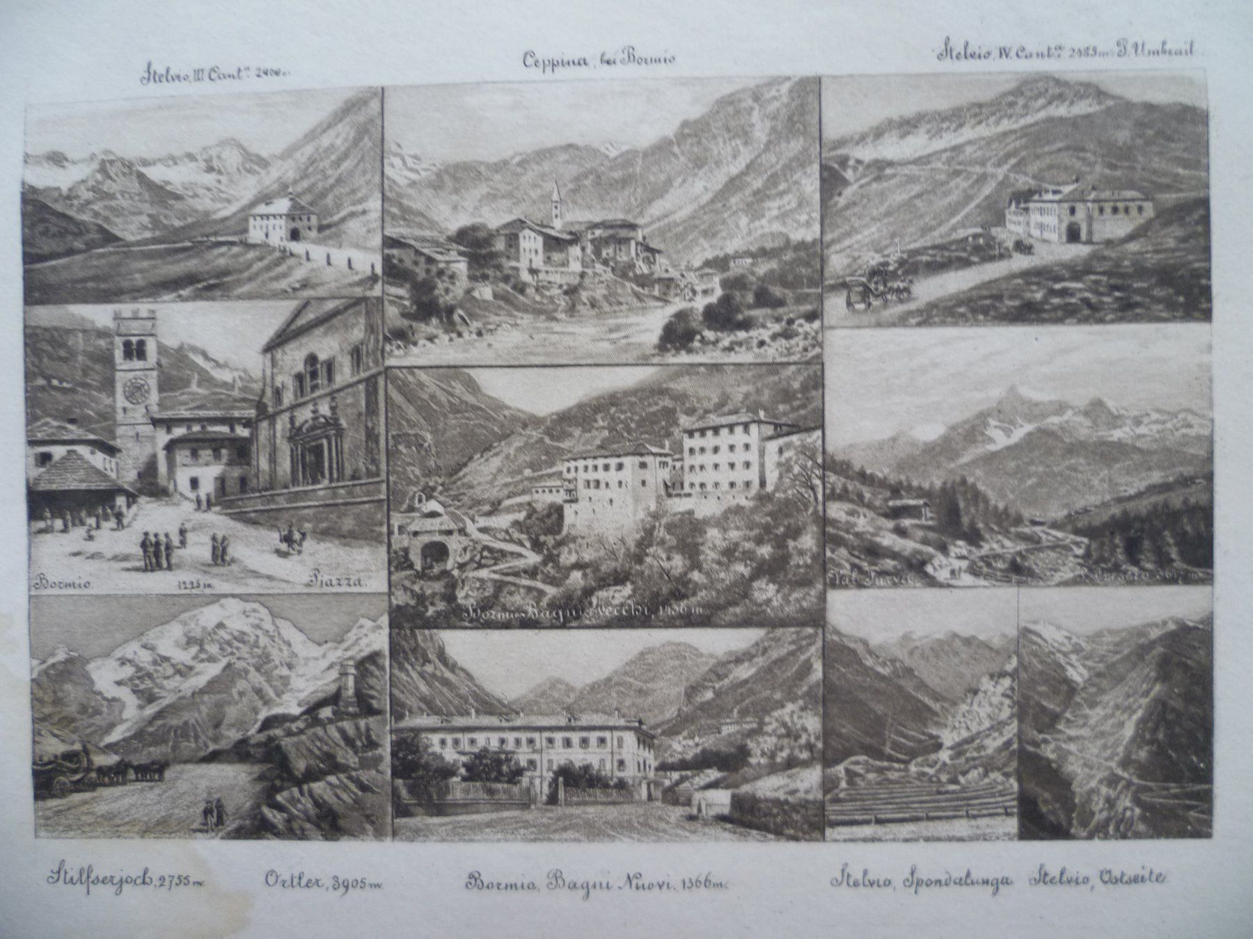 Stiche: BORMIO  STELVIO  CEPPINA – Neu (gemäss Beschreibung) aus Bevaix von bohrap