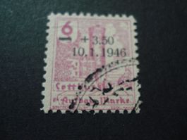 Deutschland 1946, Cottbus Aufbaumarke o, mit Überdruck