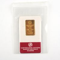2,5g Goldbarren Kantonalbank von Bern