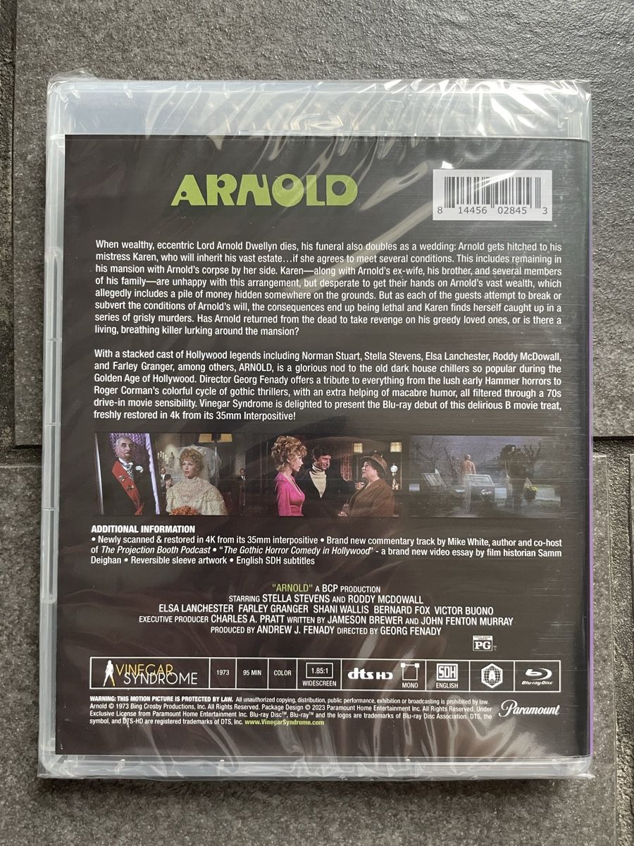 Tutti i DVDs: Arnold Blu-Ray Vinegar Syndrome – Nuovo (secondo la descrizione) da Zürich venduto da cENS0R 3