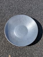 IKEA Metallschale gehämmert Silber – grosse Dekoschale