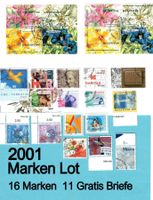 2001 Jahres Marken- Lot Blocks +  Marken
