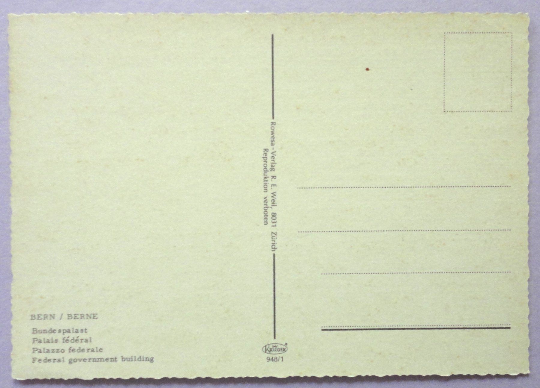 Cartes postales: Bern / Berne - Bundespalast – D'occasion à Fétigny par Billy2miny 1
