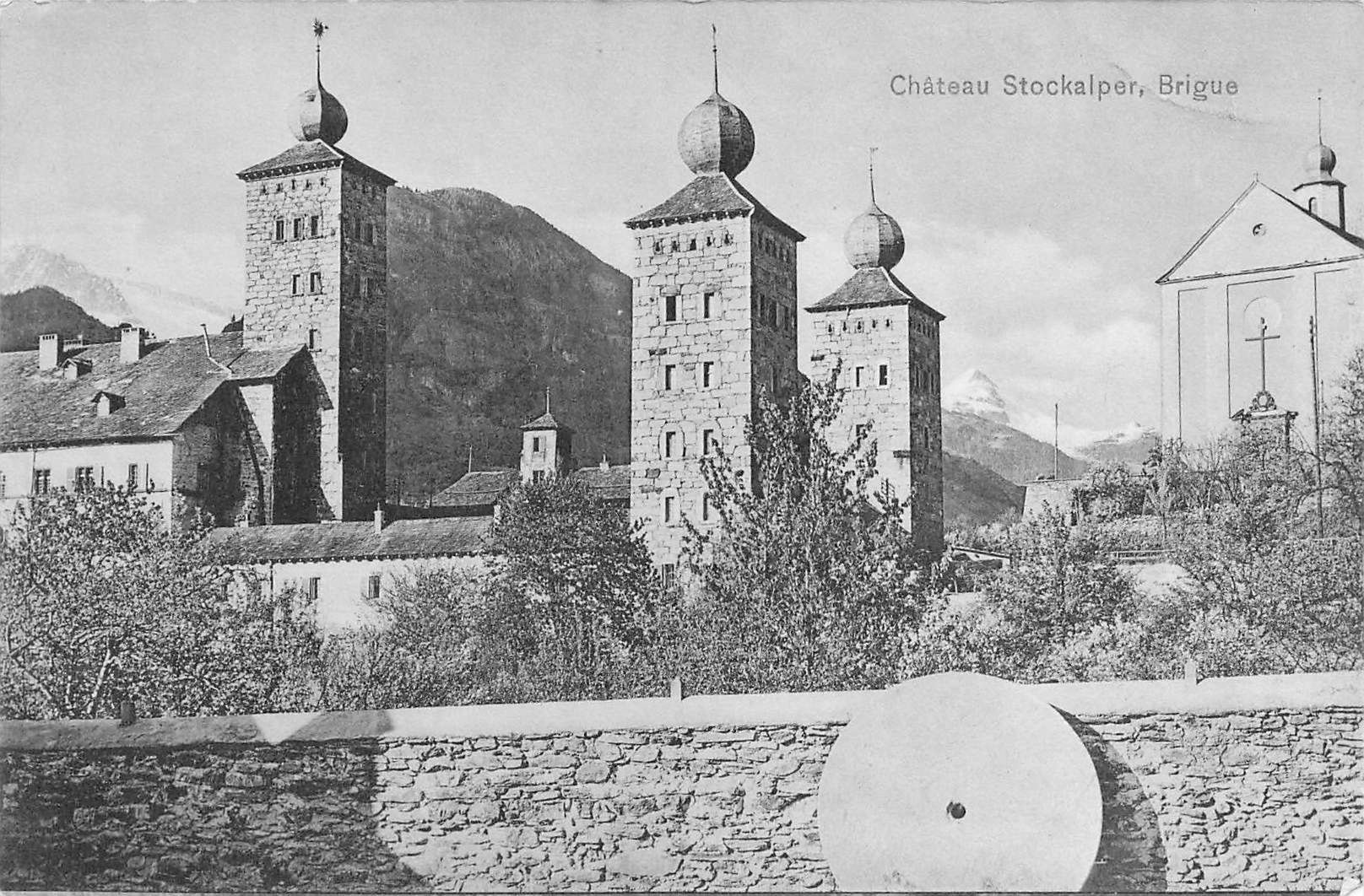 Cartoline postali: Chateau stockalper brigue – Usato da Biasca venduto da Blenio71