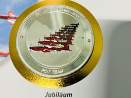 Patrouille Suisse  Numisbrief versilberte Medaille 2014