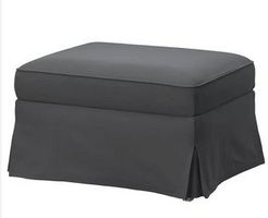 Hockerbezug EKTORP von Ikea dunkelgrau