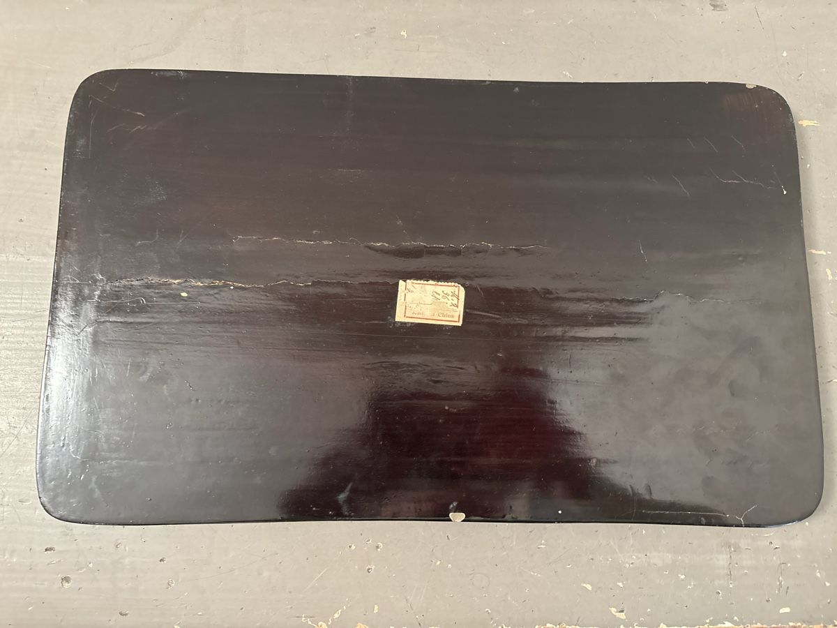 Piatti di portata: Chinesisches Serviertablett aus lackiertem Holz – Usato da Basel venduto da magnummarine 2