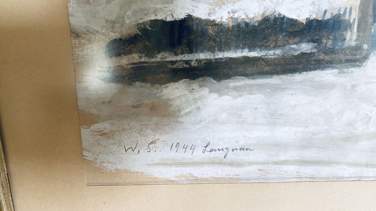 Dipinti: Walter Schneider original Acyrl Gemälde 1944 – Usato da Muttenz venduto da MPL-Schweiz 1