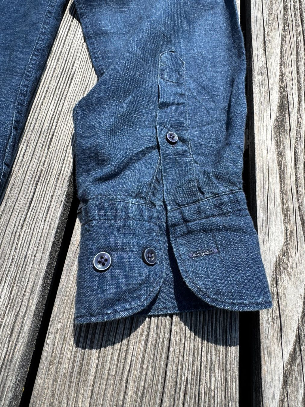 Massimo Dutti Hemden: Hemd Gr M Slim LEINEN Denim Look - Massimo Dutti – Gebraucht aus Männedorf von LTMCS 5