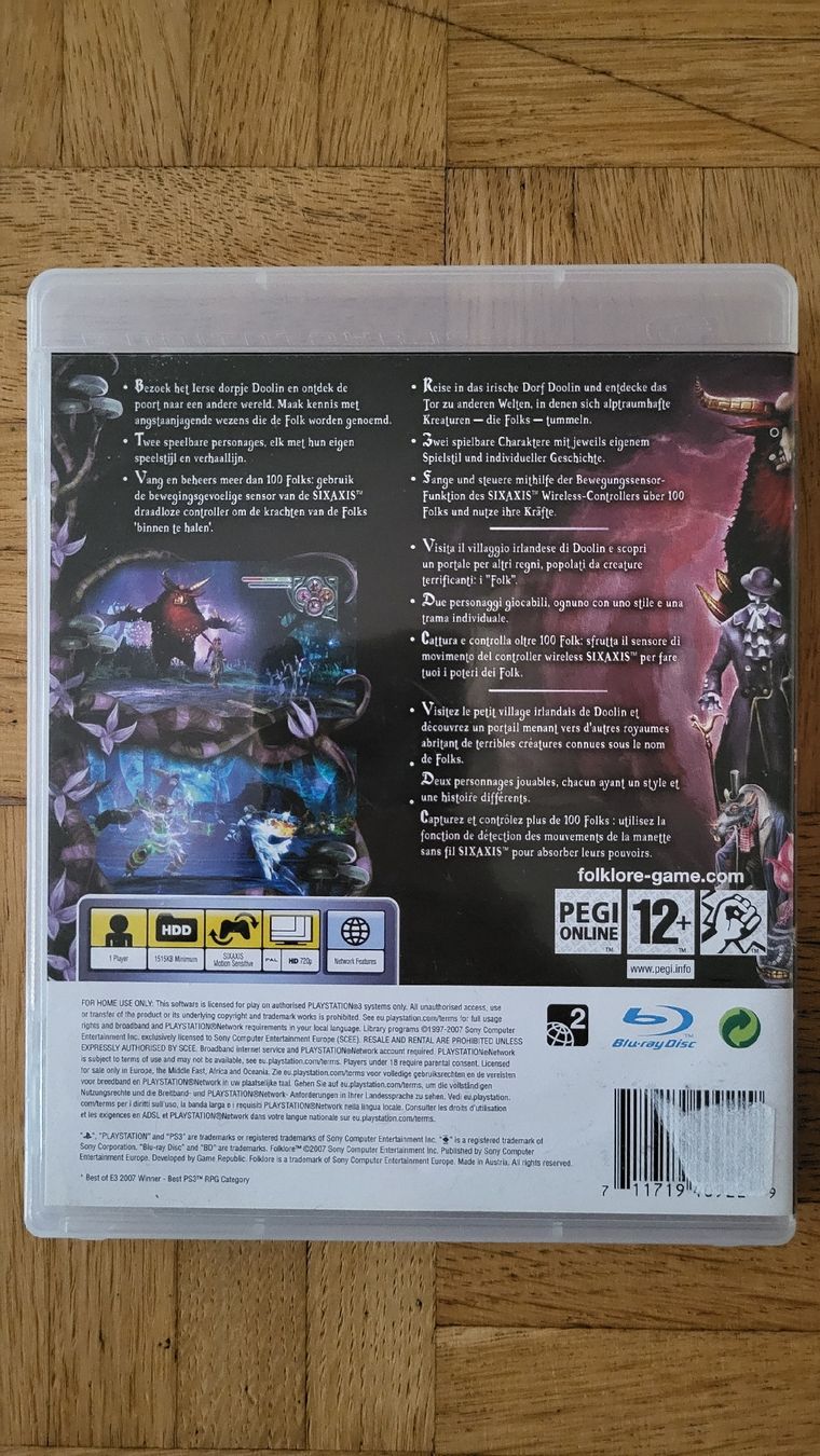 Spiele: Folklore / Playstation 3 Spiel Kompl. – Neu (gemäss Beschreibung) aus Biel/Bienne von Retrohr 3