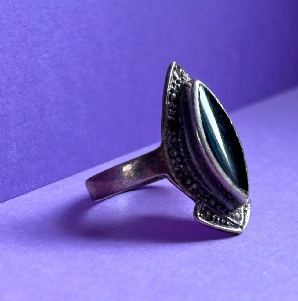 Onyx Anelli: Silberring Onyx Tropfen (54) – Usato da Laufen venduto da Bellebellezza 7
