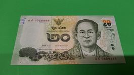 20 Baht Thailand Geldschein - Seltenes Sammlerstueck!