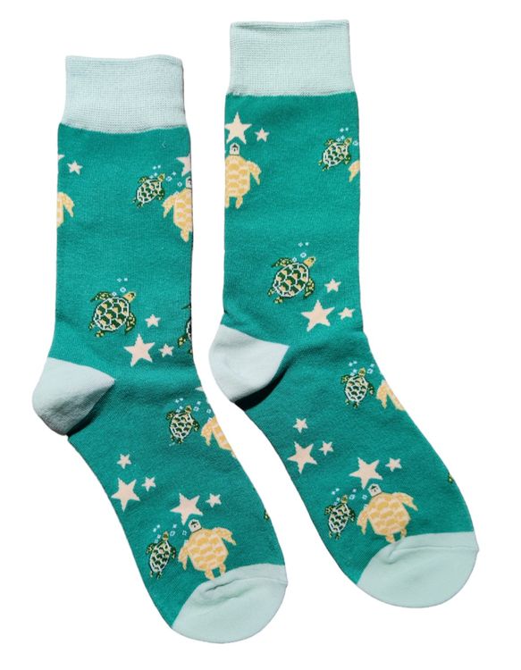 Bedruckte Socken Mit Schildkröten & Seesternen – Warm, Weich & Vielseitig – Für Herren & Damen