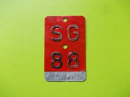 Velonummer / Fahrradnummer SG 88