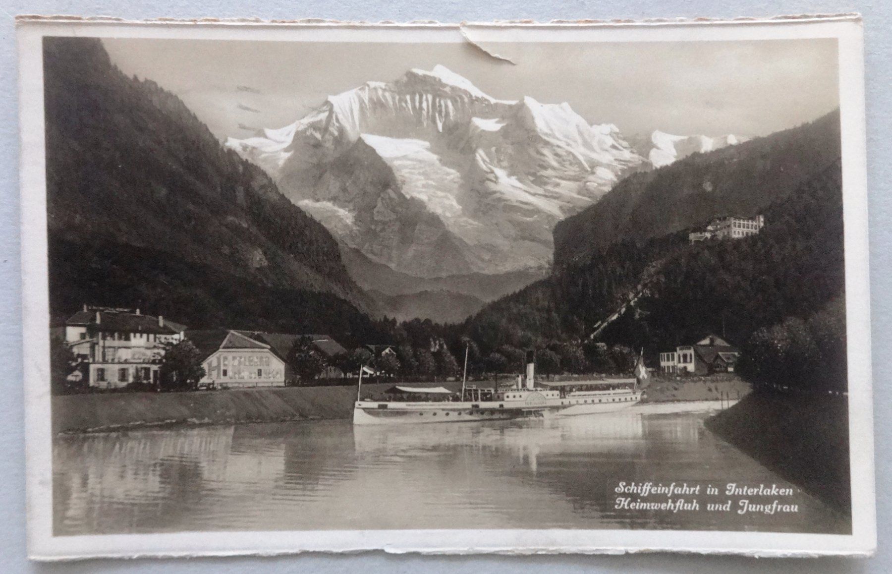 Ansichtskarten: Schiffeinfahrt in Interlaken – Gebraucht aus Fétigny von Billy2miny