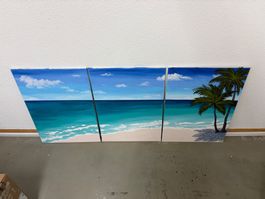 3-teiliges Wandbild Strand