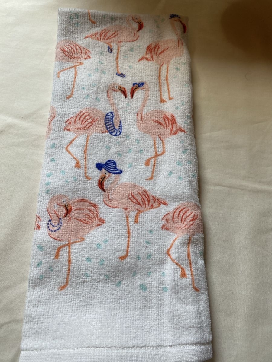 Strofinacci: Flamingo Hand Towel, Beach Decor, Summer – Nuovo e nell'imballaggio originale da Buttikon SZ venduto da Maxwelltime