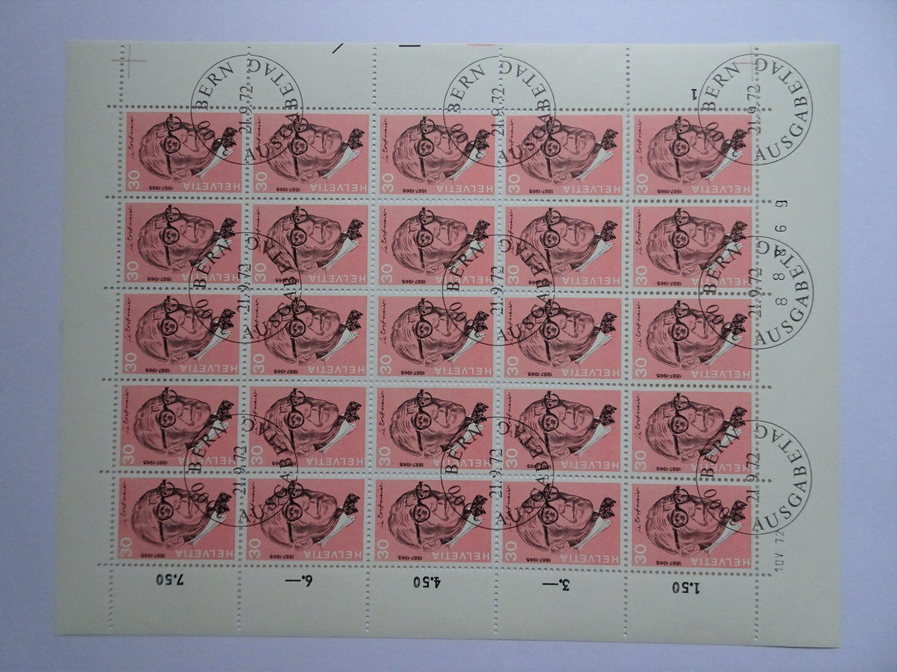 Tous les timbres: 1972 – Neuf (Voir description) à Aadorf par Chnorli-Furz