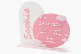 Personalisiertes Baby Schild – Geburtsdaten | Versand Inkl.