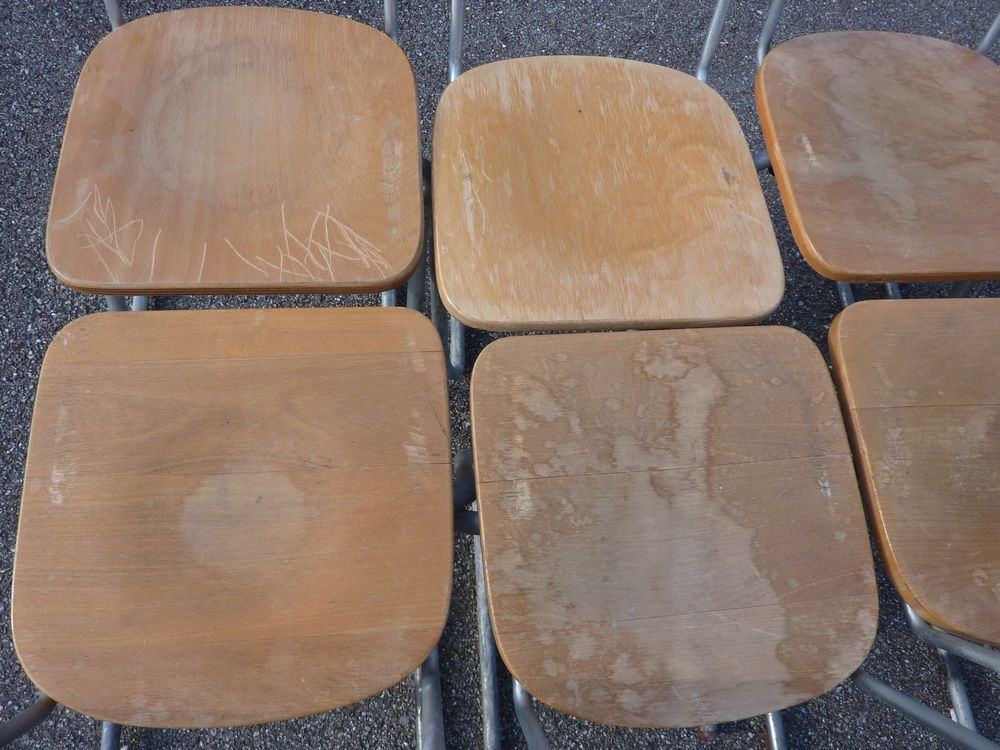 38 Stühle Stapelstühle Holzstühle Freischwinger stapelbar 3