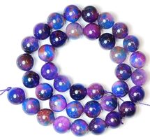 1 Strang echte natürliche multicolor Jade Perlen 10 mm